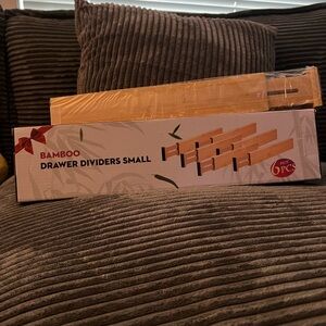 Bamboo 6 piece drawer dividers small